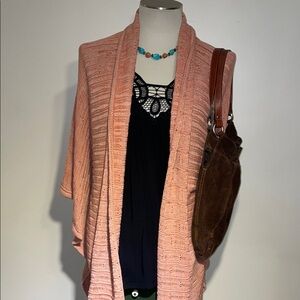 NWT‎ Goddis Cableknit Open Front Cardigan Sweater Size M/L. Blake Terra Cotta.